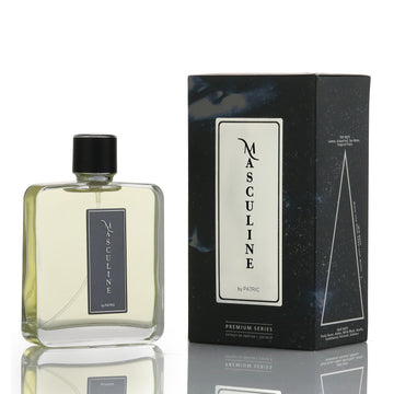 By Patric Masculine Premium Eau de Parfum for Men – 3.4 fl oz | Aromatic Woody Fragrance with Citrus, Marine Notes & Vanilla | Long-Lasting Elegant Perfume