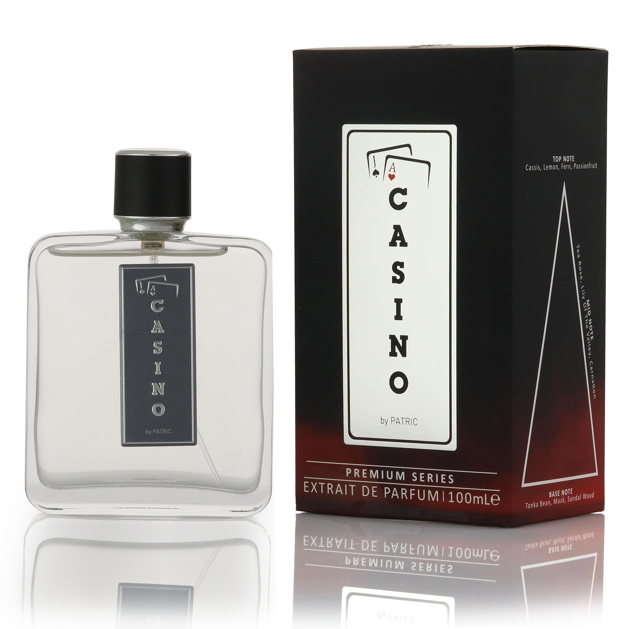 By Patric Casino Eau de Parfum 100ml | Fruity-Spicy Scent with Passion Fruit, Rose, Musk & Sandalwood | Long-Lasting Unisex Perfume for All Seasons
