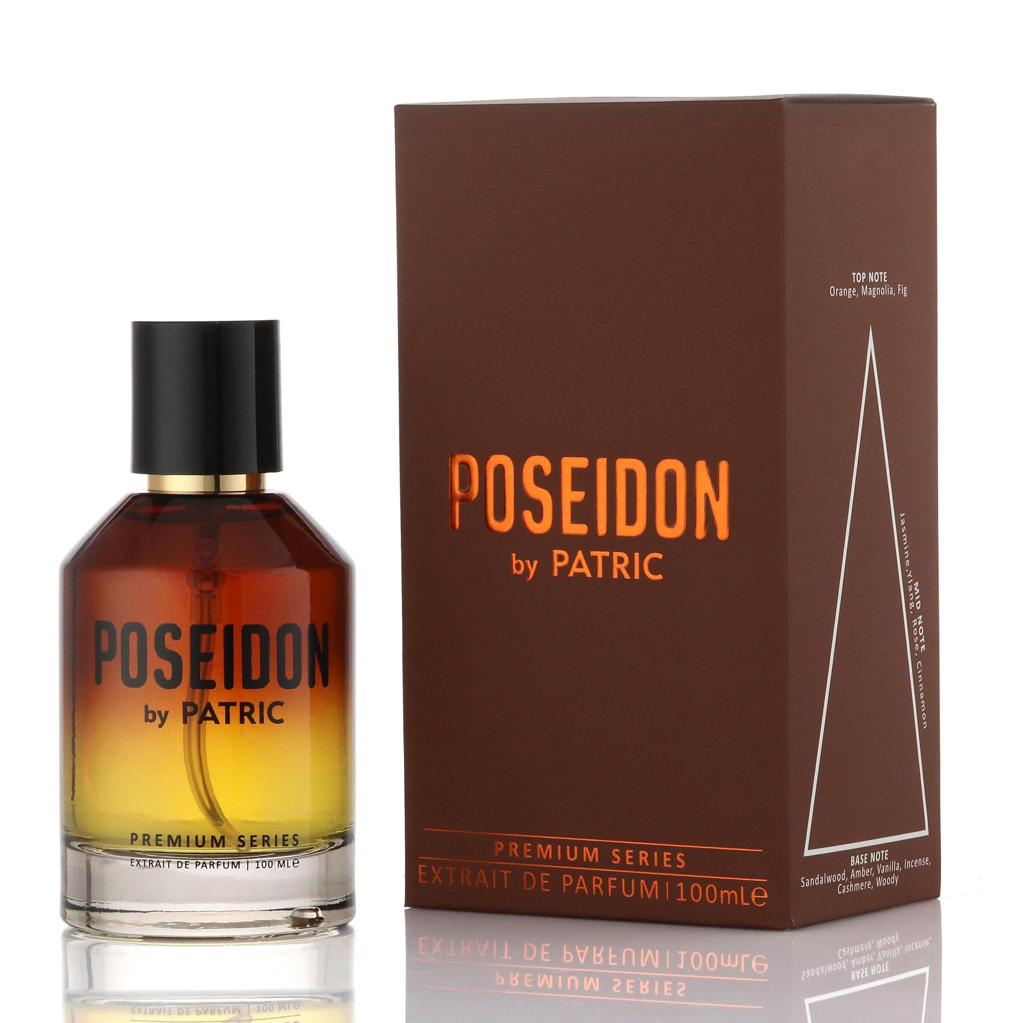 By Patric Poseidon Eau de Parfum (3.4 fl. oz.) | Orange, Magnolia, Fig Leaf, Jasmine, Sandalwood & Amber | Fresh Citrus & Floral Woody Fragrance | Long-Lasting Unisex Perfume